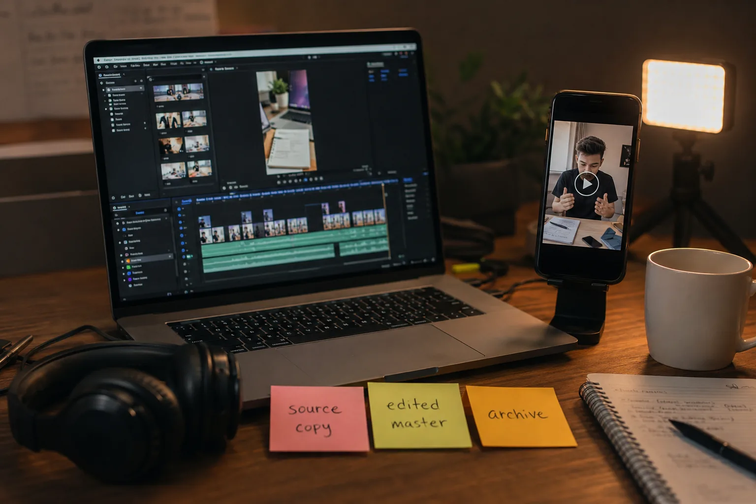 A practical workspace for organizing and backing up personal video files.